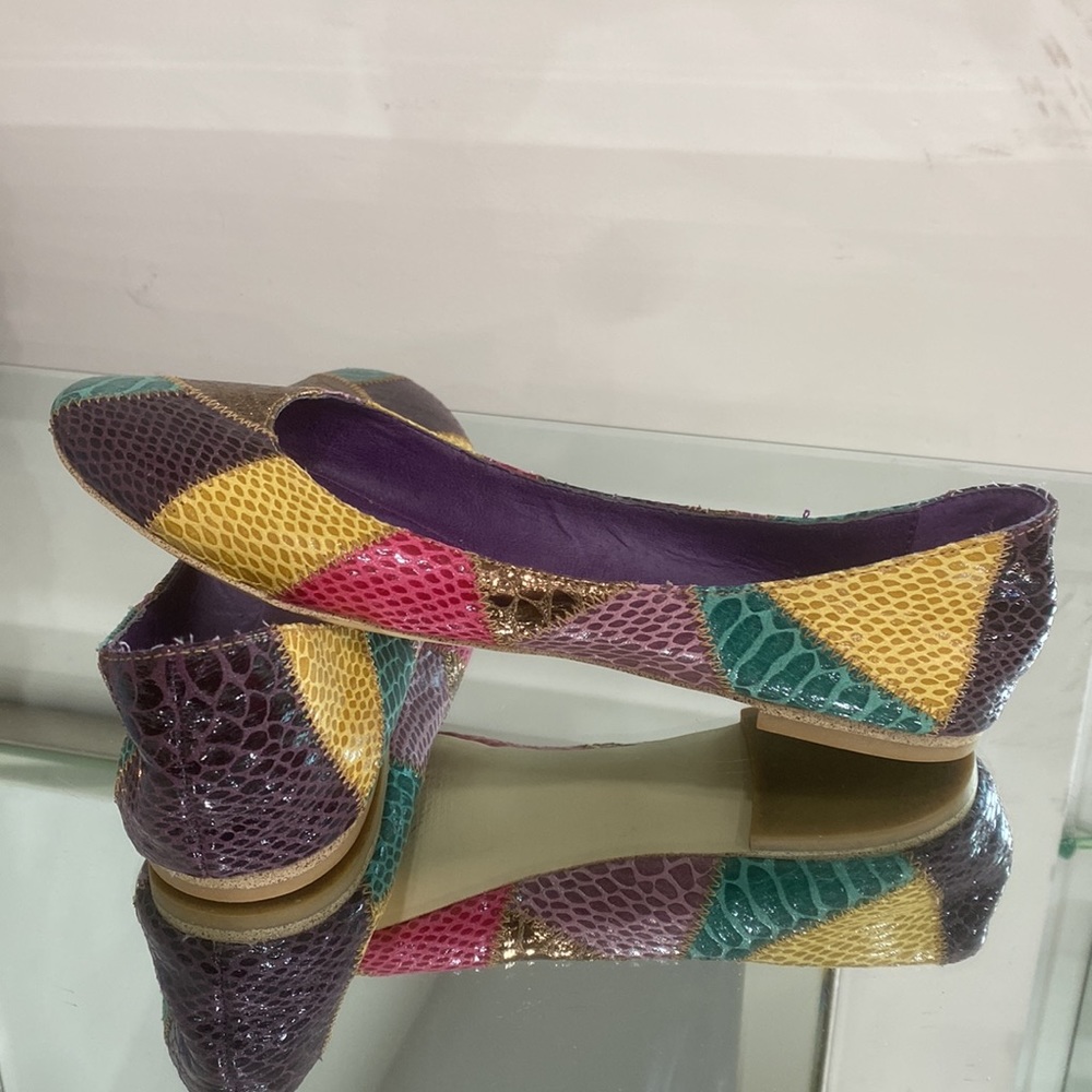 Steve Madden Multicoloured Patchwork Ballet Flats size 8